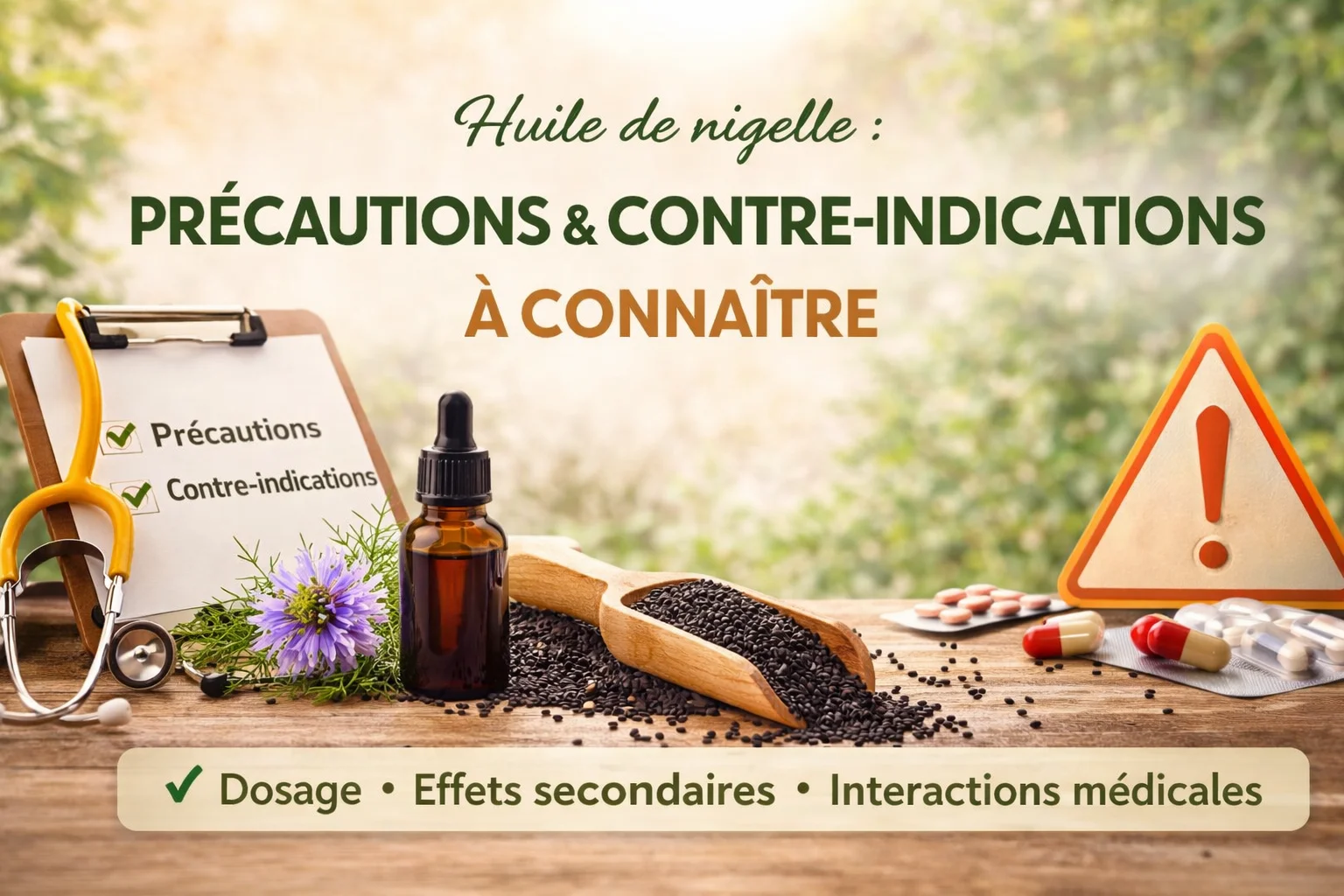 Précautions et contre-indications de l’huile de nigelle