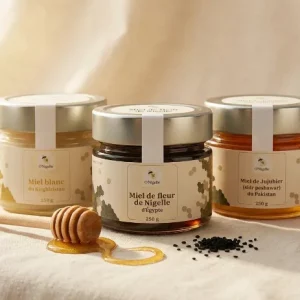 Coffret 3 Miels Rares — Sidr de Peshawar, Miel Blanc & Fleur de Nigelle
