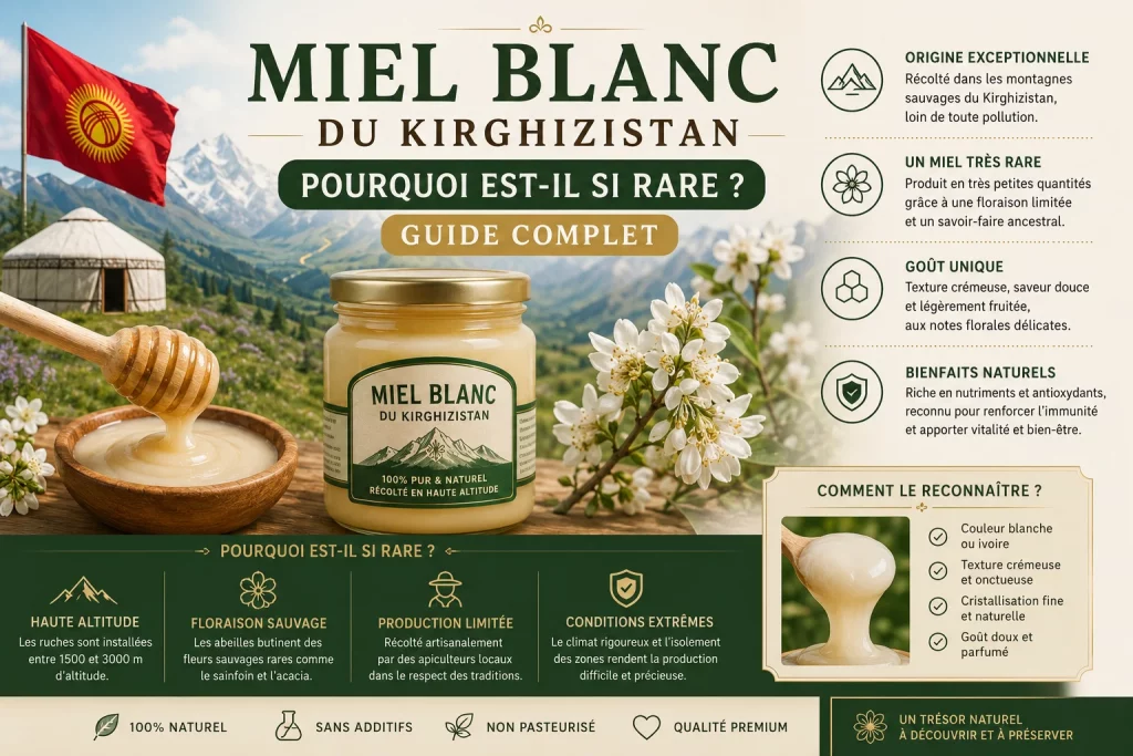 Miel Blanc du Kirghizistan : Pourquoi Est-il si Rare ? (Guide Complet)