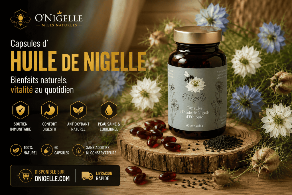 Capsules d&rsquo;huile de nigelle