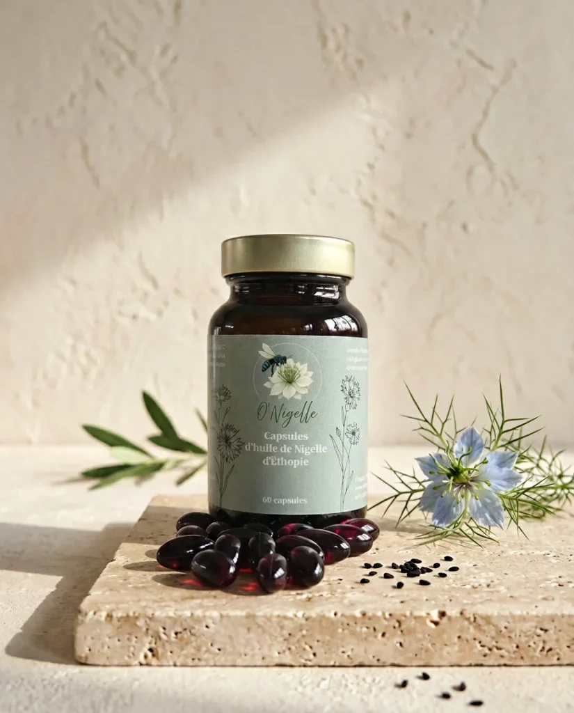 Capsules d'Huile de Nigelle d'Éthiopie — 60 Capsules Végétales