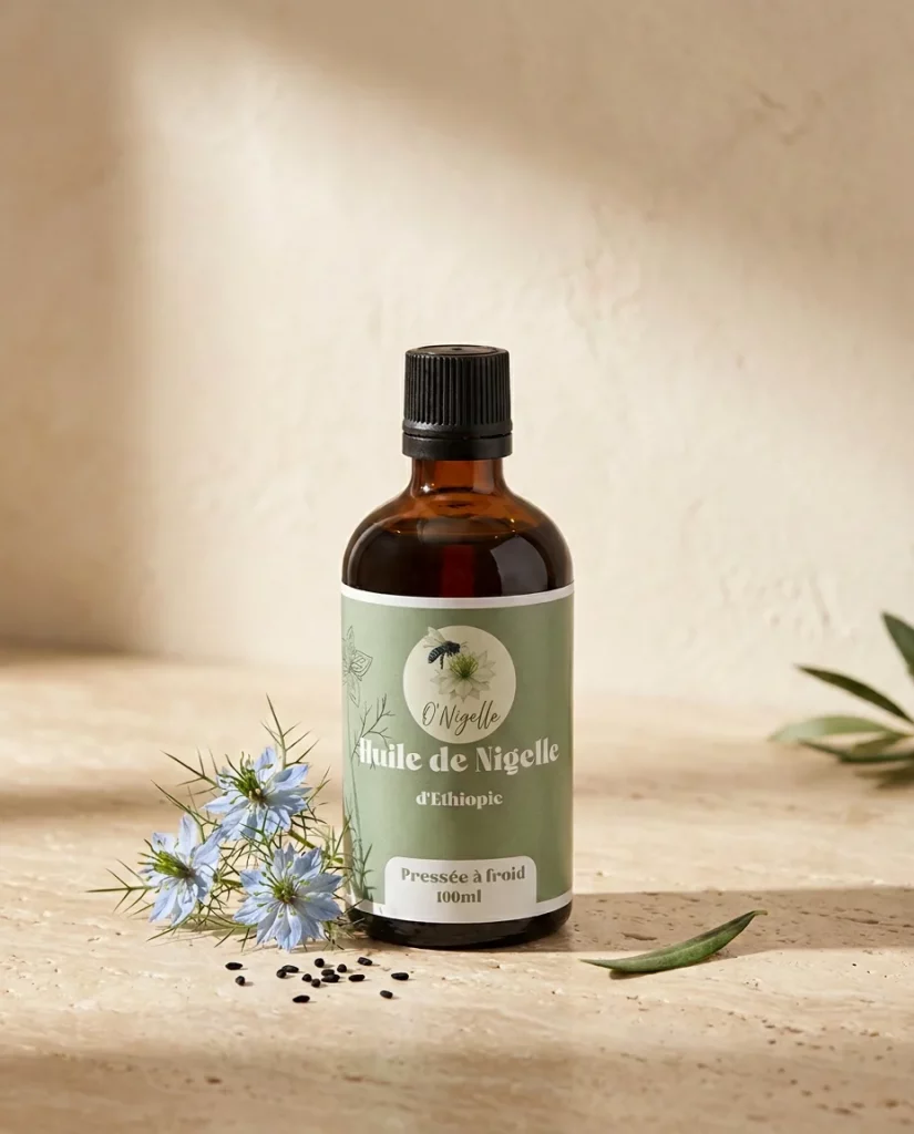 Huile de Nigelle d'Éthiopie — Pure, Pressée à Froid (100 ml)