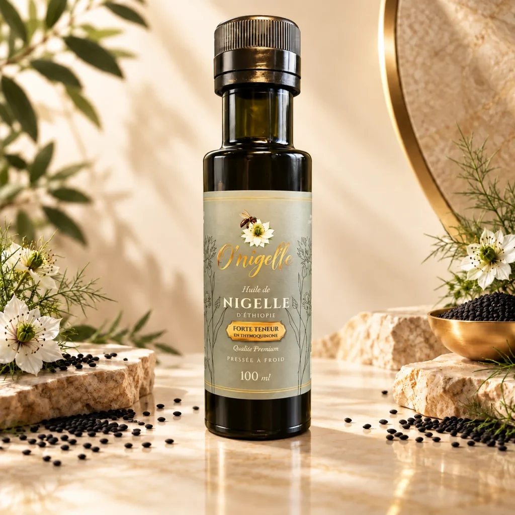 Huile de Nigelle d'Éthiopie — Pure, Pressée à Froid (100 ml)
